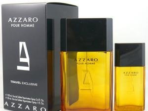 Caixa e dois frascos do perfume Azzaro Pour Homme