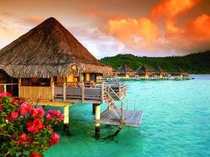 French Polynesian bungalows